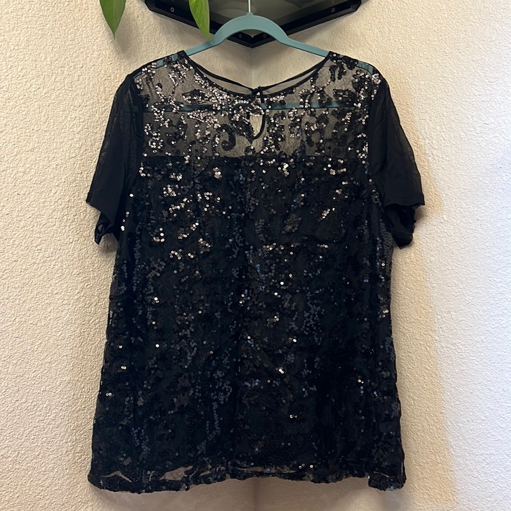 INC embroidered sheer ladies top